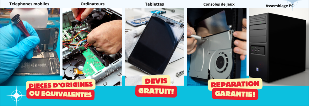 service de réparation d'ordinateurs tablettes smartphones et consoles de jeux